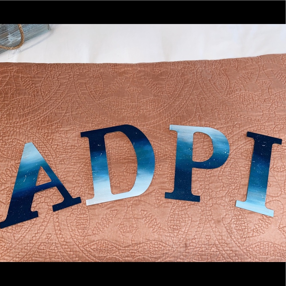 ADPi painted letters